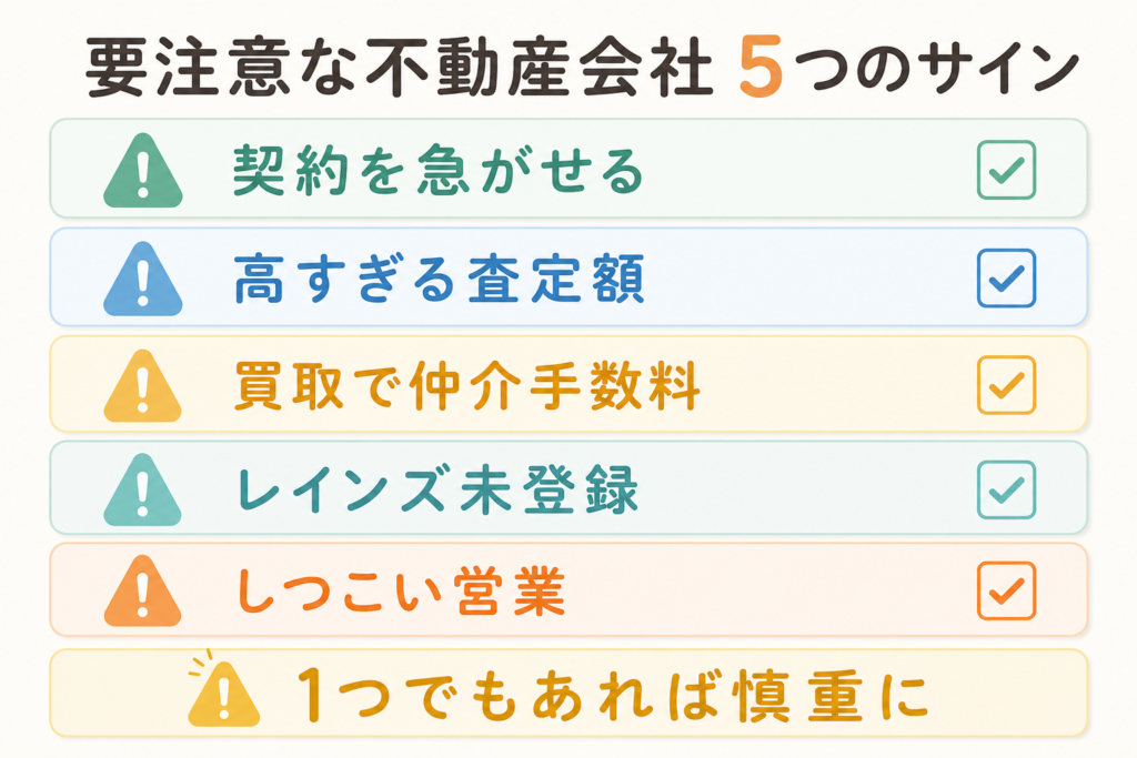 要注意な不動産会社を見分ける5つのサイン