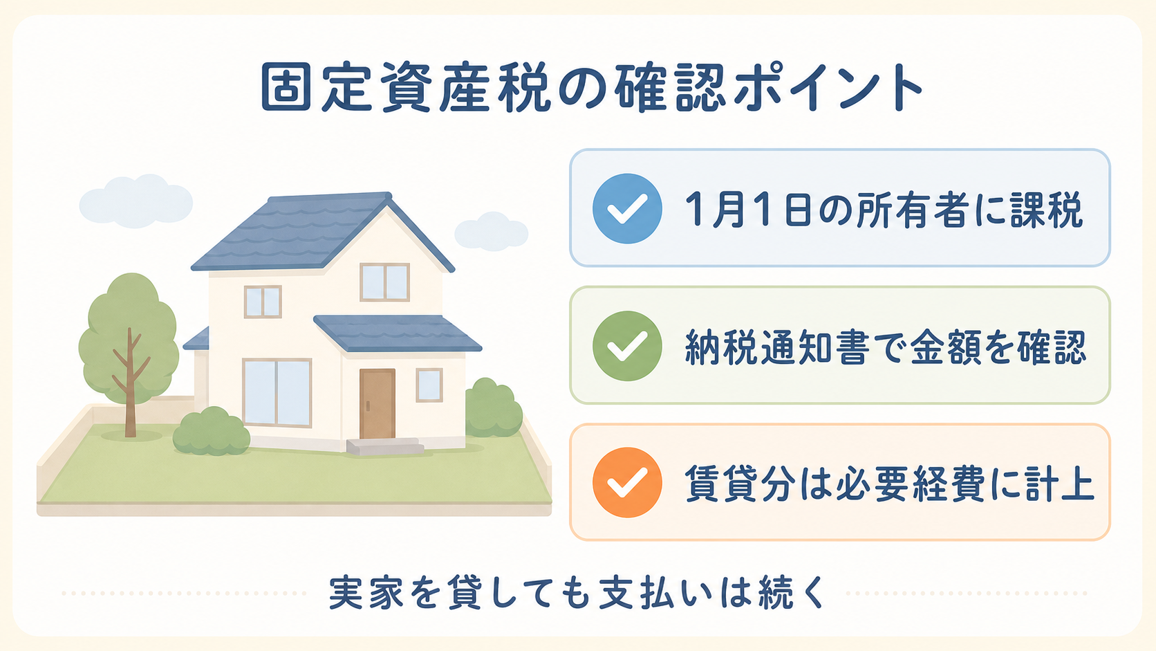 固定資産税を確認するときの3つのポイント